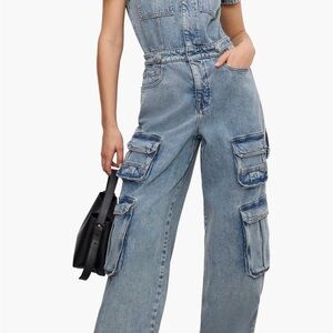 Women's Blue Cargo Jeans